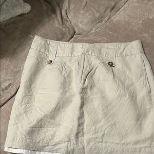 Banana Republic Cream Midi Skirt